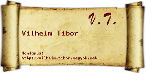 Vilheim Tibor névjegykártya