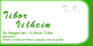 tibor vilheim business card